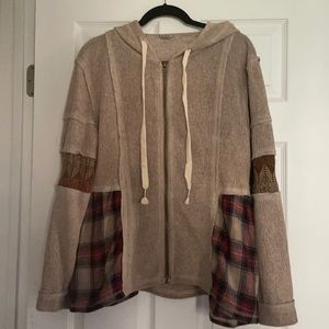 POL Hooded Zip-Up Sweater Size M